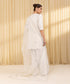 Unstitched Women's Off White Raw Silk 3 Piece Suit